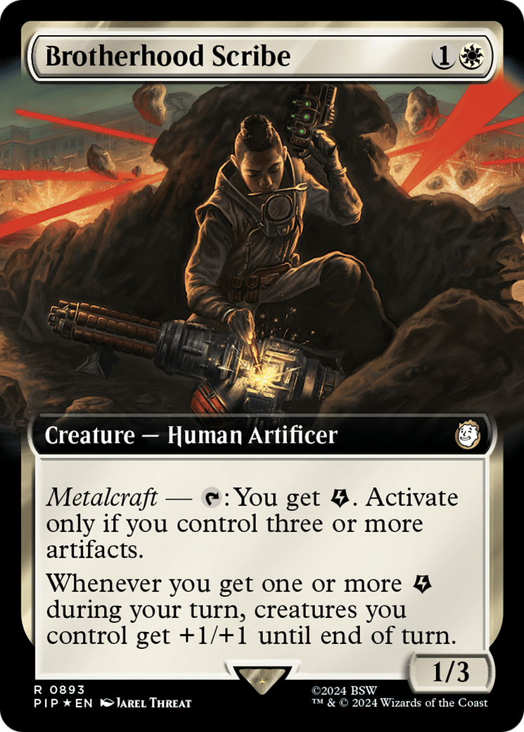 Brotherhood Scribe (Extended Art) (Surge Foil) [Fallout] | Good Games North