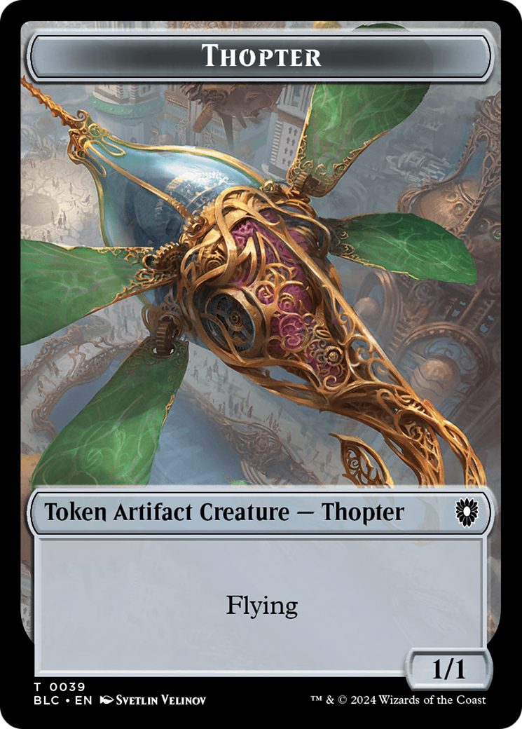 Goblin // Thopter Double-Sided Token [Bloomburrow Commander Tokens] | Good Games North