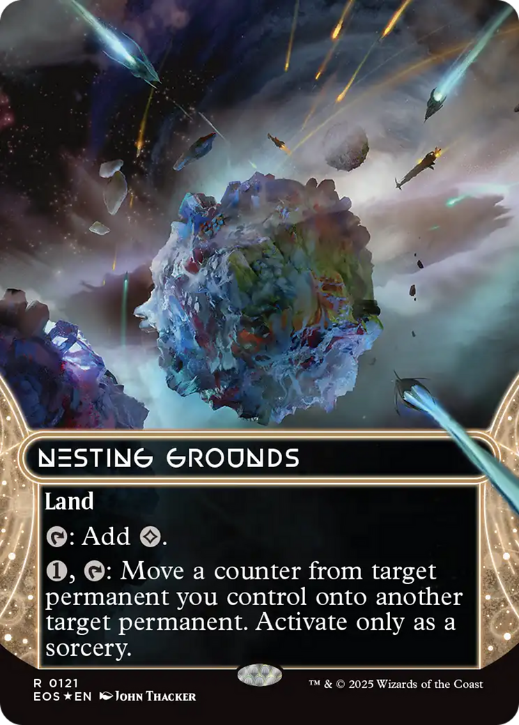 Nesting Grounds (0121) (Borderless) (Galaxy Foil) [Edge of Eternities: Stellar Sights] | Good Games North