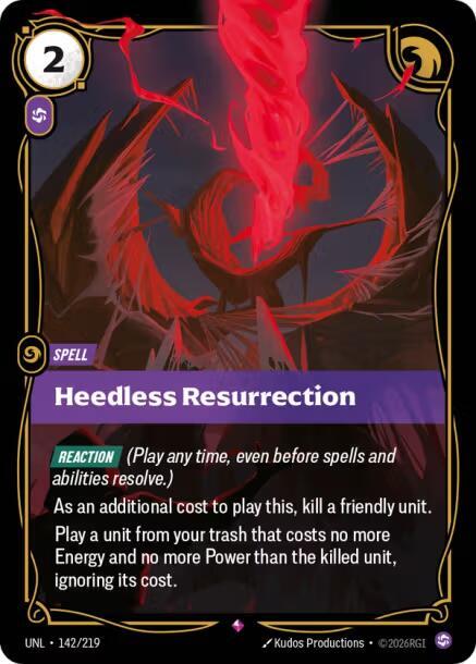 Heedless Resurrection 142/219 (Unleashed)  - Foil | Good Games North