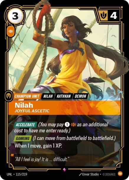 Nilah - Joyful Ascetic 115/219 (Unleashed)  - Foil | Good Games North