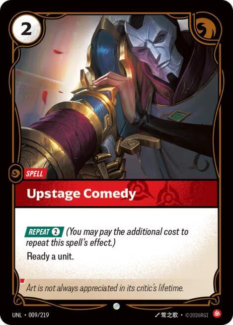 Upstage Comedy 009/219 (Unleashed)  - Foil | Good Games North