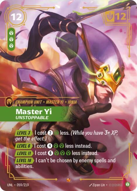 Master Yi - Unstoppable 059/219 (Unleashed)  - Foil | Good Games North