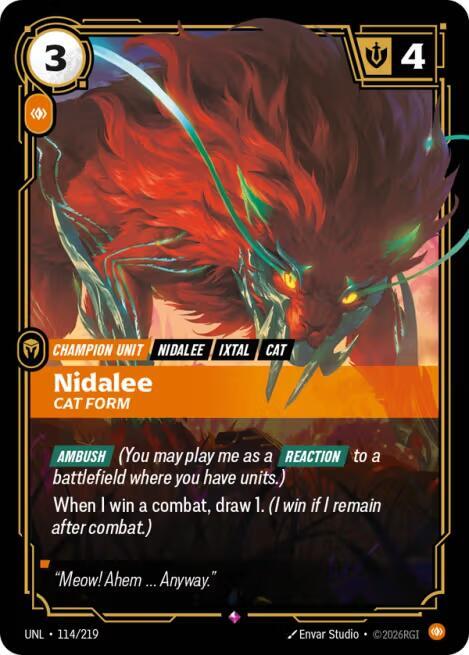 Nidalee - Cat Form 114/219 (Unleashed)  - Foil | Good Games North