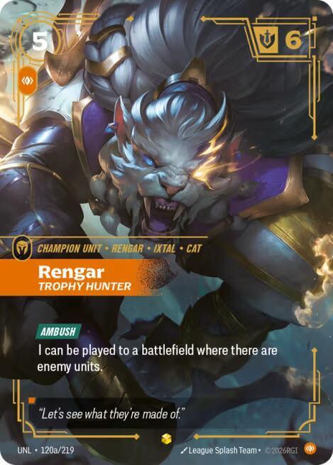 Rengar - Trophy Hunter 120a/219 (Unleashed)  - Foil | Good Games North