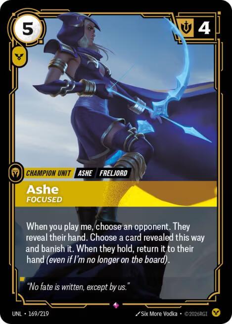 Ashe- Focused 169/219 (Unleashed)  - Foil | Good Games North