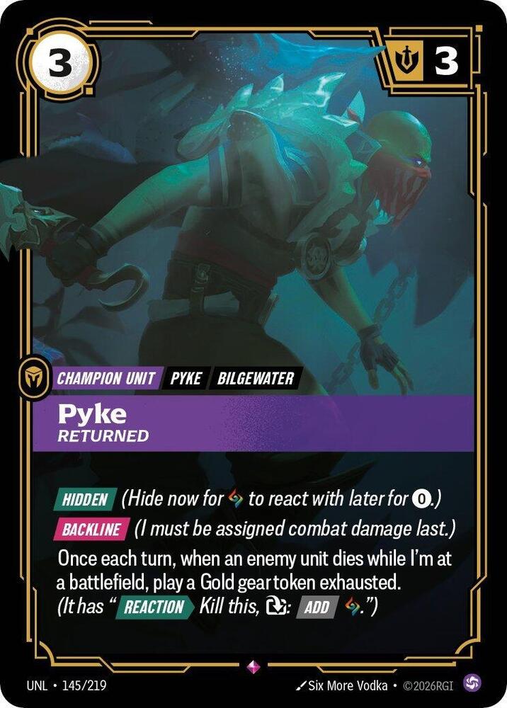 Pyke - Returned 145/219 (Unleashed)  - Foil | Good Games North