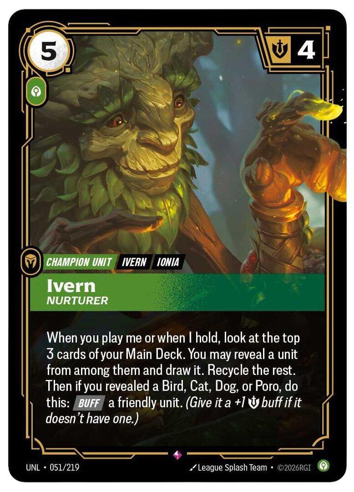 Ivern - Nurturer 051/219 (Unleashed)  - Foil | Good Games North