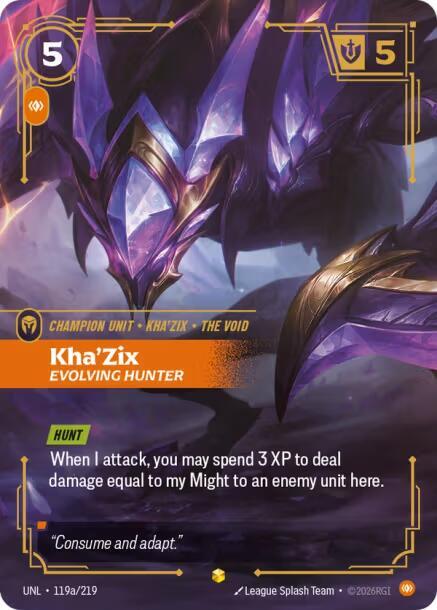 Kha'Zix - Evolving Hunter 119a/219 (Unleashed)  - Foil | Good Games North