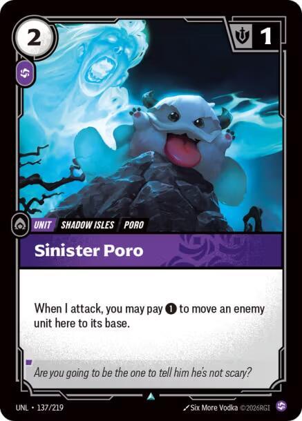 Sinister Poro 137/219 (Unleashed)  | Good Games North