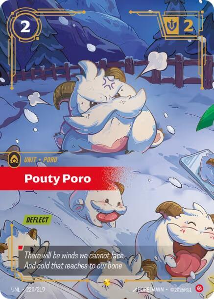 Pouty Poro 220/219 (Unleashed)  - Foil | Good Games North