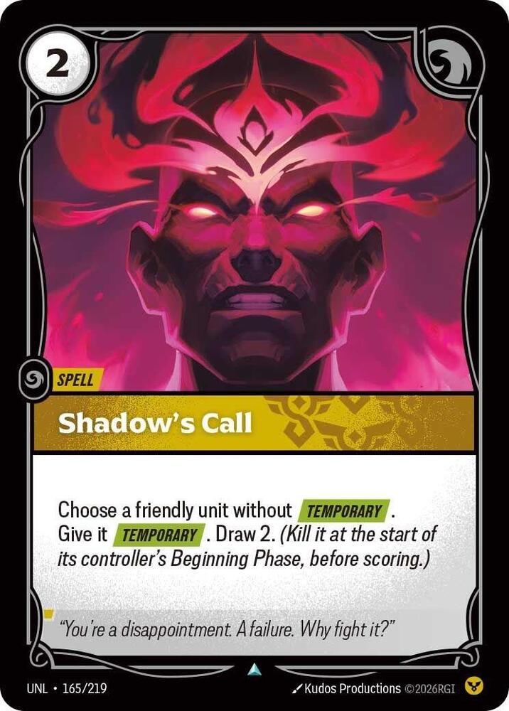 Shadow's Call 165/219 (Unleashed)  - Foil | Good Games North