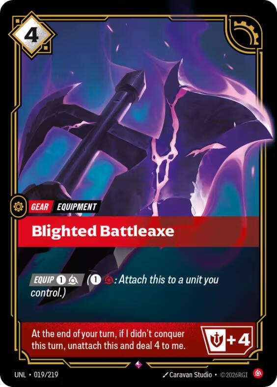 Blighted Battleaxe 019/219 (Unleashed)  - Foil | Good Games North