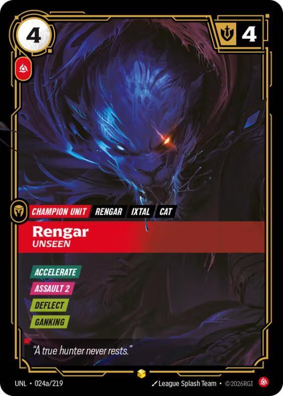 Rengar - Unseen 024a/219 (Unleashed)  - Foil | Good Games North