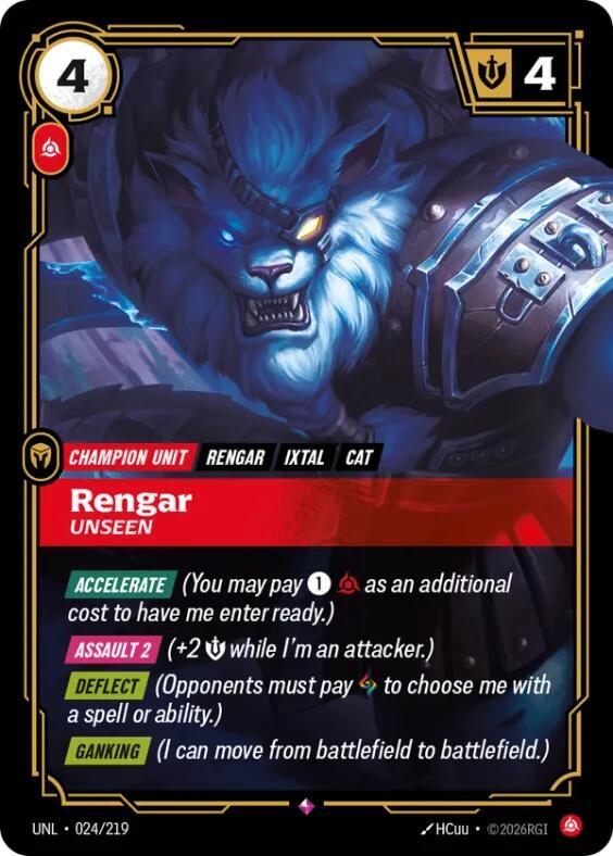 Rengar - Unseen 024/219 (Unleashed)  - Foil | Good Games North