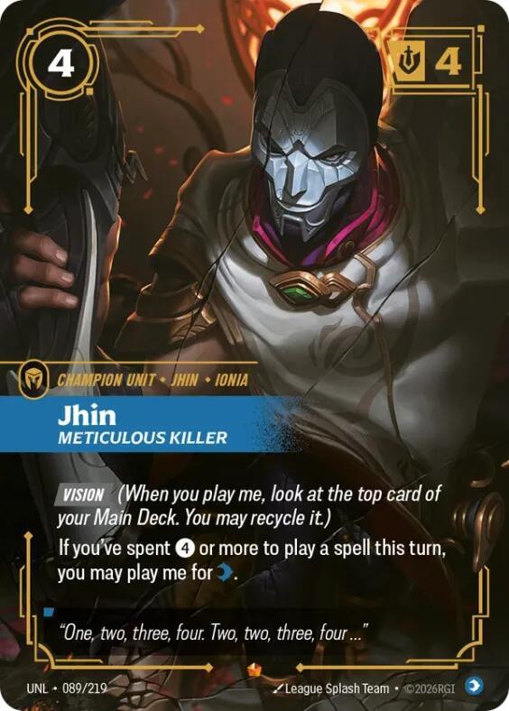 Jhin - Meticulous Killer 089/219 (Unleashed)  - Foil | Good Games North