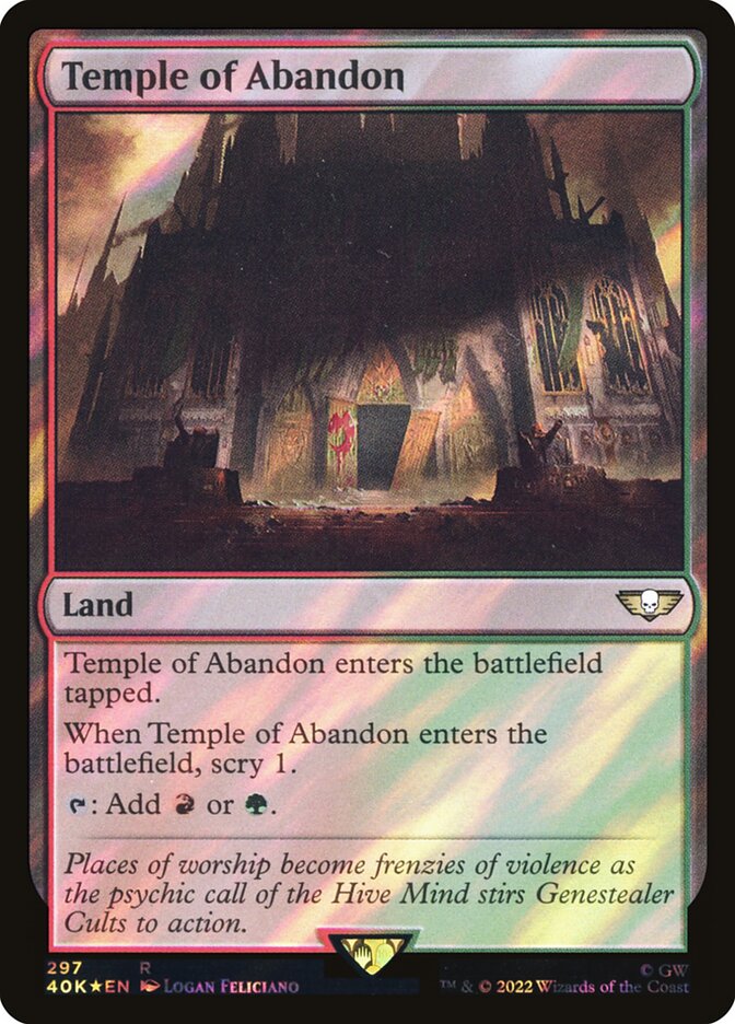 Temple of Abandon Surge Foil 297 (Universes Beyond: Warhammer 40,000)  - Surge Foil | Good Games North