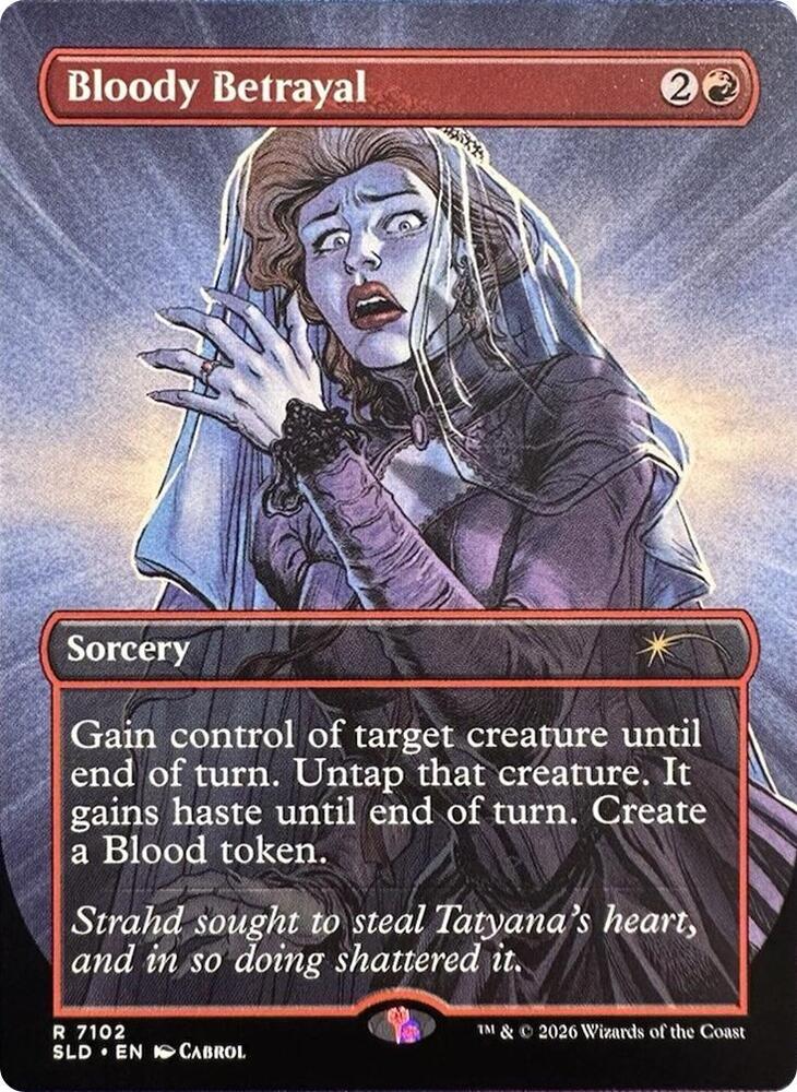 Bloody Betrayal 7102 (Secret Lair Drop Series)  - Borderless Foil | Good Games North