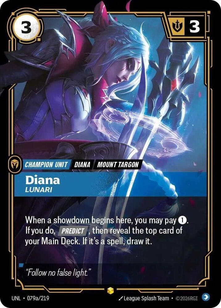 Diana - Lunari 079a/219 (Unleashed)  - Foil | Good Games North