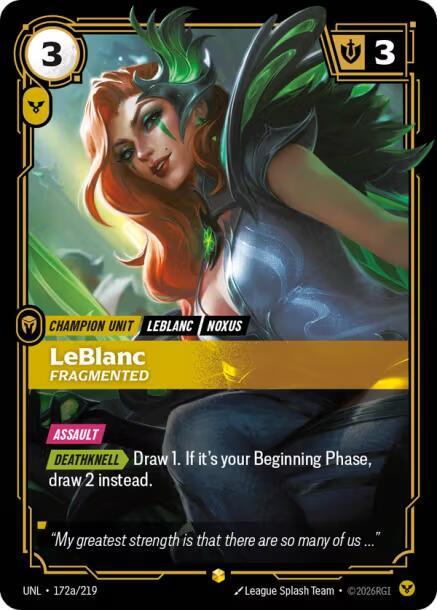 LeBlanc - Fragmented 172a/219 (Unleashed)  - Foil | Good Games North