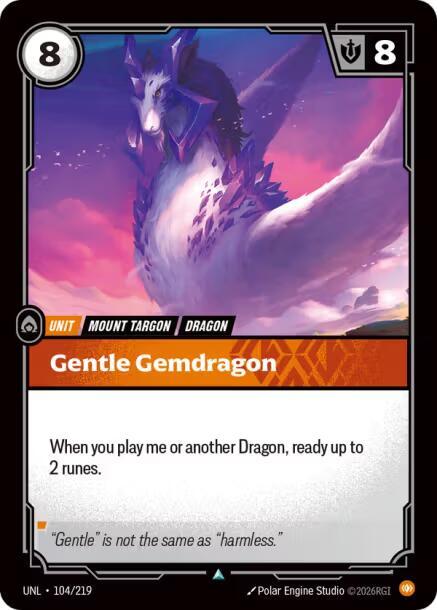 Gentle Gemdragon 104/219 (Unleashed)  - Foil | Good Games North