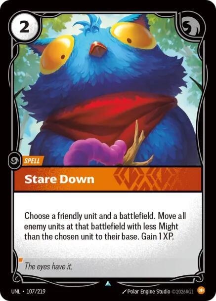 Stare Down 107/219 (Unleashed)  - Foil | Good Games North