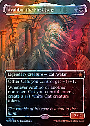 Arahbo, the First Fang 363/291 (Foundations)  - Borderless Mana Foil | Good Games North