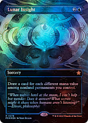 Lunar Insight 378/291 (Foundations)  - Borderless Mana Foil | Good Games North