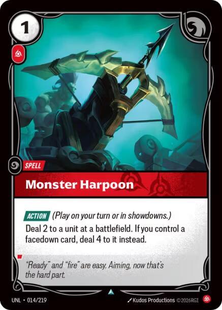 Monster Harpoon 014/219 (Unleashed)  - Foil | Good Games North