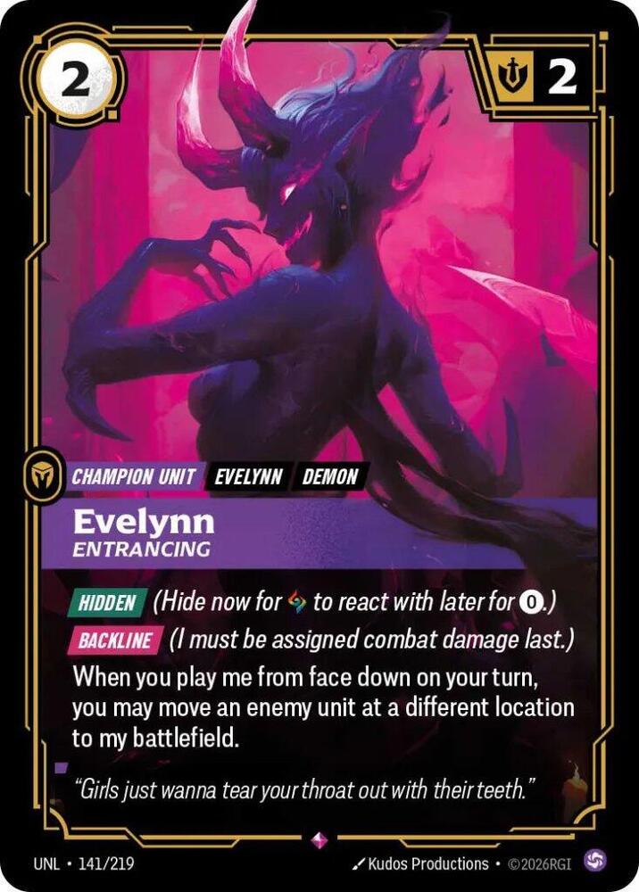 Evelynn - Entrancing 141/219 (Unleashed)  - Foil | Good Games North