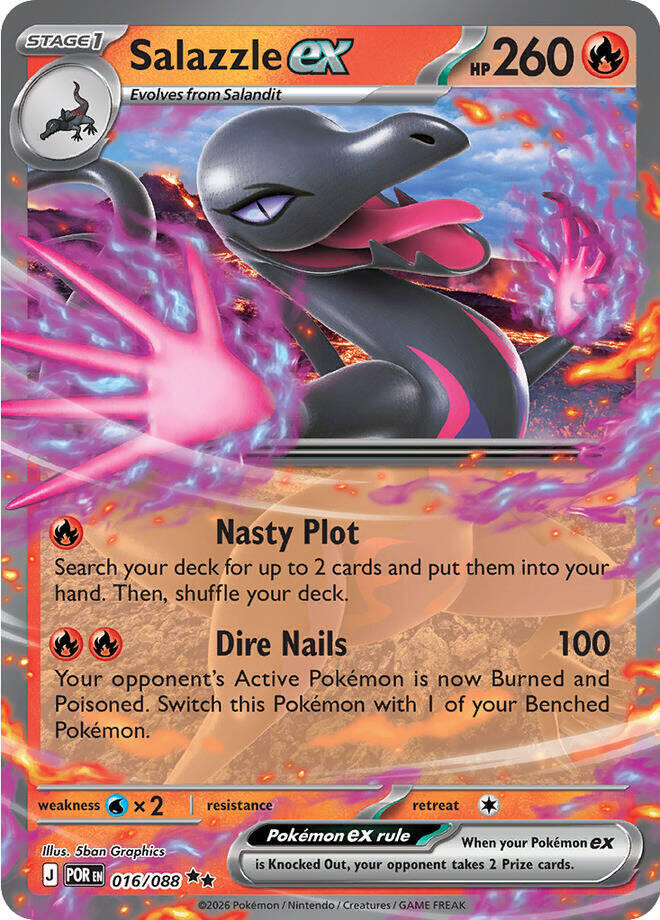 Salazzle ex 016/088 (ME03: Perfect Order)  - Holofoil | Good Games North