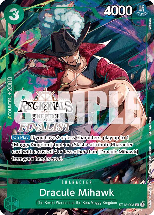 Dracule Mihawk (Regionals Finalist Card Set 26-27) ST12-003 (One Piece Promotion Cards)  - Foil | Good Games North
