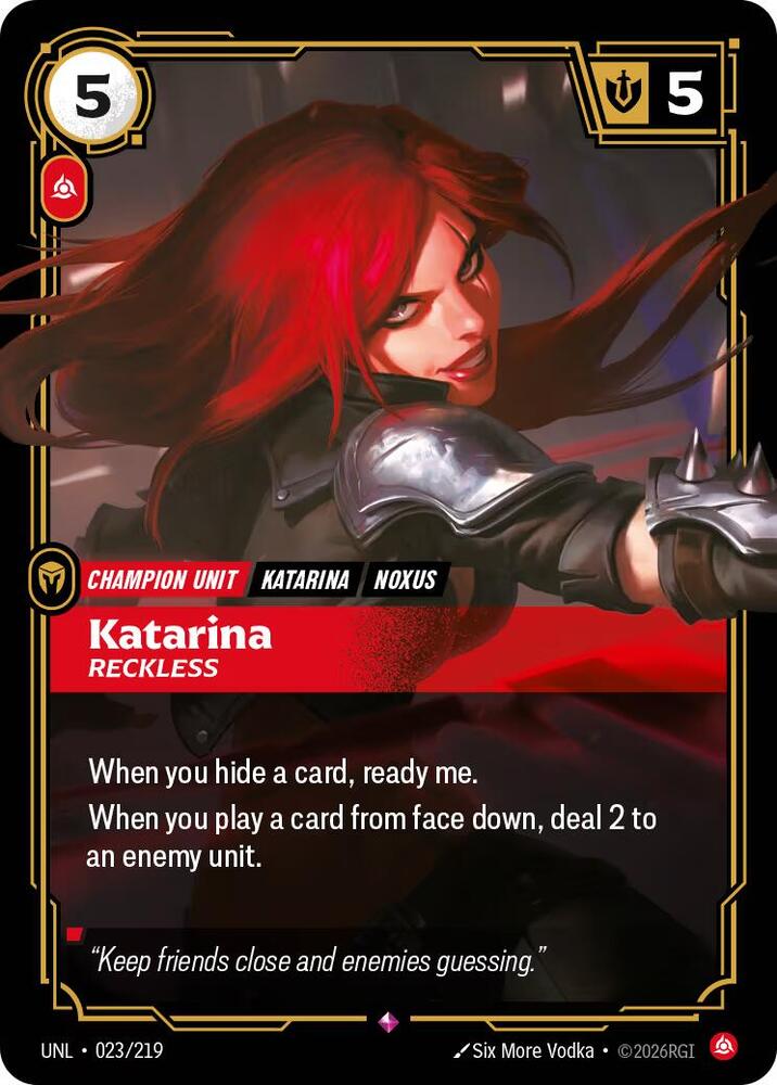 Katarina - Reckless 023/219 (Unleashed)  - Foil | Good Games North