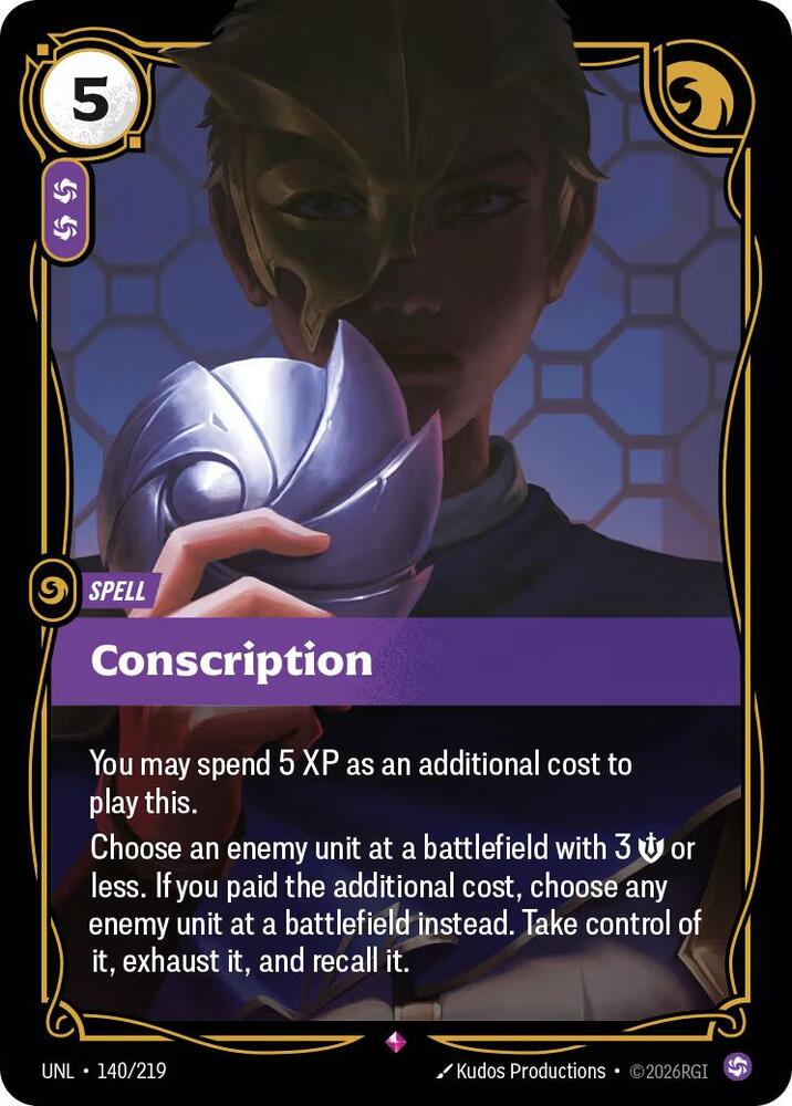 Conscription 140/219 (Unleashed)  - Foil | Good Games North