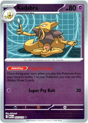 Kadabra 055/132 (ME01: Mega Evolution)  - Reverse Holofoil | Good Games North