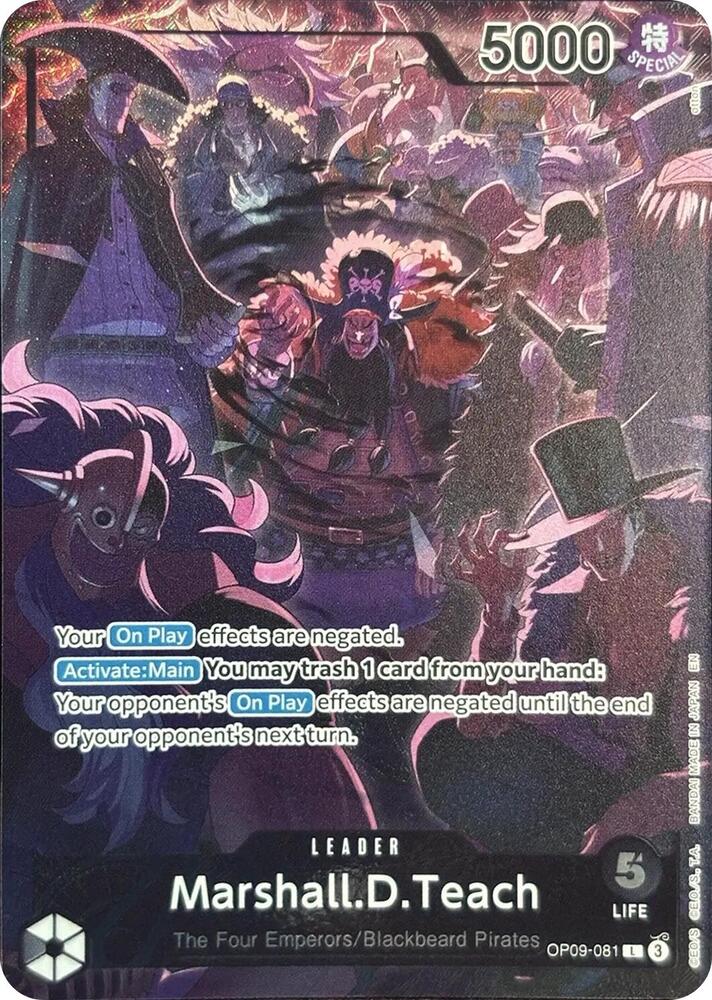 Marshall.D.Teach (2nd Anniversary) OP09-081 (One Piece Promotion Cards)  - Alternate Art Foil | Good Games North