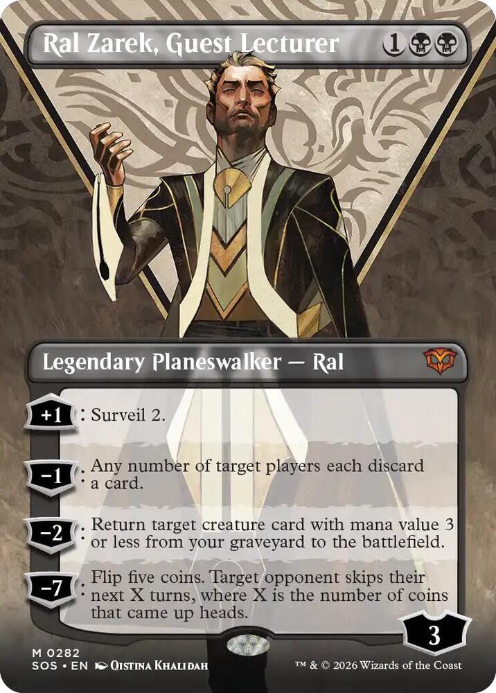 Ral Zarek, Guest Lecturer 282 (Secrets of Strixhaven)  - Borderless | Good Games North