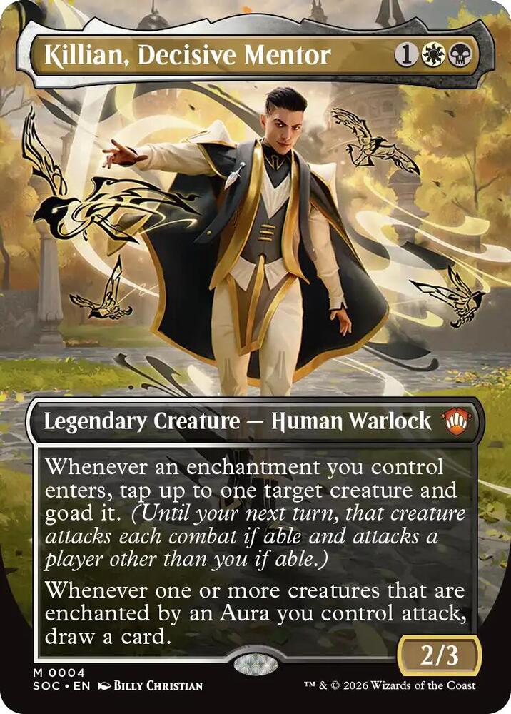 Killian, Decisive Mentor 4 (Commander: Secrets of Strixhaven)  - Borderless | Good Games North