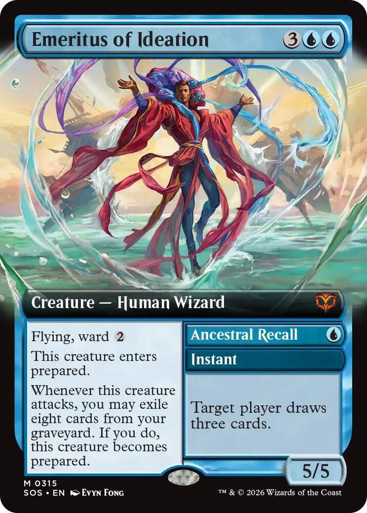 Emeritus of Ideation // Ancestral Recall 315 (Secrets of Strixhaven)  - Extended Art | Good Games North