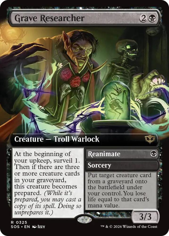Grave Researcher // Reanimate 325 (Secrets of Strixhaven)  - Extended Art | Good Games North