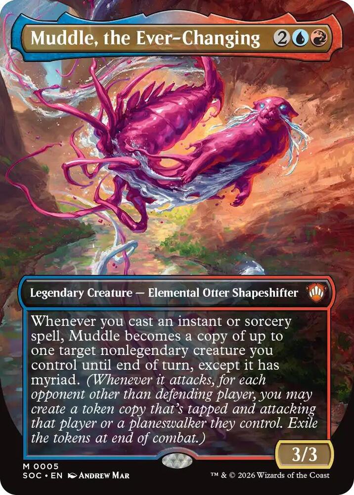 Muddle, the Ever-Changing 5 (Commander: Secrets of Strixhaven)  - Borderless Foil | Good Games North