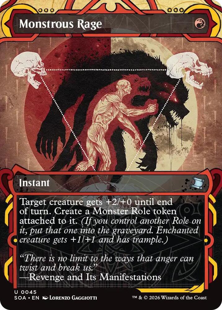 Monstrous Rage 45 (Secrets of Strixhaven: Mystical Archive)  - Foil | Good Games North