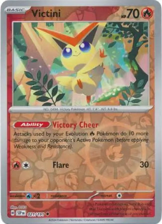 Victini 021/191 (SV08: Surging Sparks)  - Reverse Holofoil | Good Games North