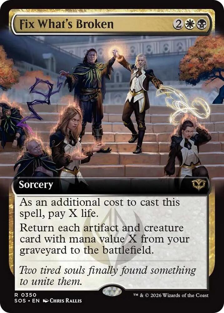 Fix What's Broken 350 (Secrets of Strixhaven)  - Extended Art Foil | Good Games North