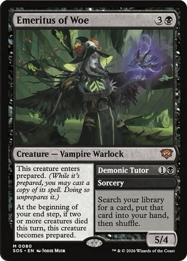 Emeritus of Woe // Demonic Tutor 80 (Secrets of Strixhaven)  - Foil | Good Games North