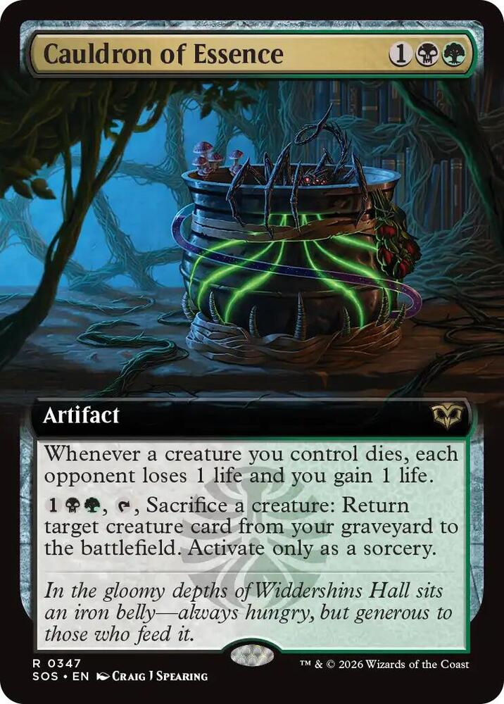 Cauldron of Essence 347 (Secrets of Strixhaven)  - Extended Art Foil | Good Games North