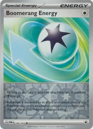 Boomerang Energy 166/167 (SV06: Twilight Masquerade)  - Reverse Holofoil | Good Games North