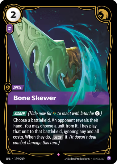 Bone Skewer 139/219 (Unleashed)  - Foil | Good Games North