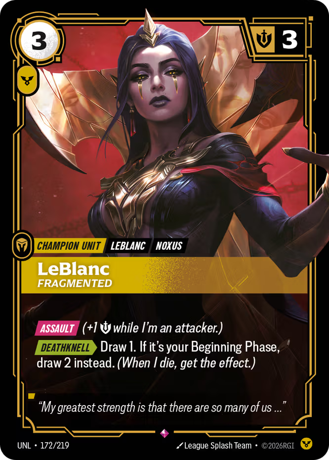 LeBlanc - Fragmented 172/219 (Unleashed)  - Foil | Good Games North
