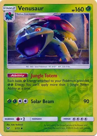 Venusaur 3/73 (Shining Legends)  - Reverse Holofoil | Good Games North